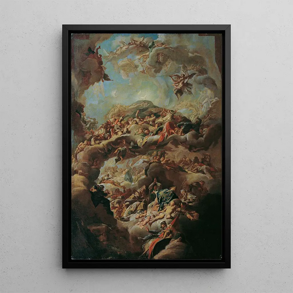 L'Adoration de l'Agneau par les 24 anciens - Paul Troger — gerahmtes Bild an der Wand