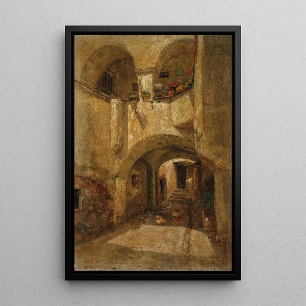 Studie des Flusstals der Wachau - Paul Unbereit — gerahmtes Bild an der Wand