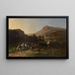 Landschaft Ardennen mit Figuren und Tieren - Paul van der Vin — gerahmtes Bild an der Wand