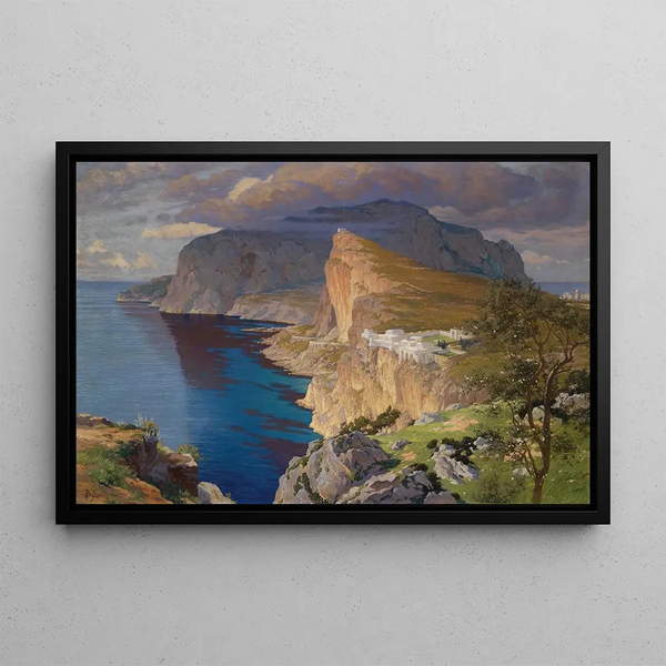 Paul Von Spaun - Idealisierte Ansicht der Villa Jovis auf Capri.webp