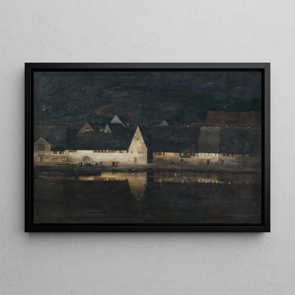 Paul Wilhelm KellerReutlingen - Abenddmmerung Marktbreit am Main.webp