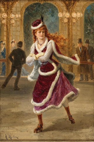 Paul mile Antony Morlon - Junge rothaarige Pariserin auf der Rollschuhbahn.webp