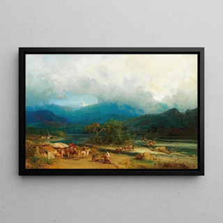 Paul von Franken - Resting on the riverbank in the Caucasus.webp