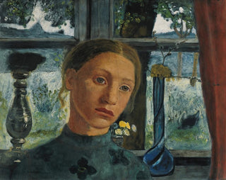 Paula ModersohnBecker - Girls head in front of a window.webp
