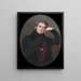 Portrait eines Mannes - Pauline Augustin — gerahmtes Bild an der Wand