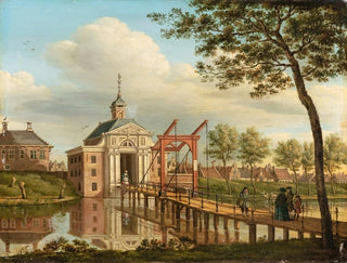 Paulus Constantijn la Fargue - A View Of Marepoort Leiden.webp