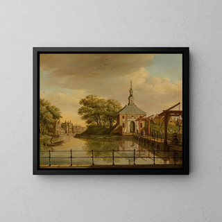 Paulus Constantijn la Fargue - View of the Zijlpoort Leiden.webp