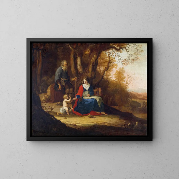 Repos pendant la fuite en Égypte - Paulus van Vianen II — gerahmtes Bild an der Wand