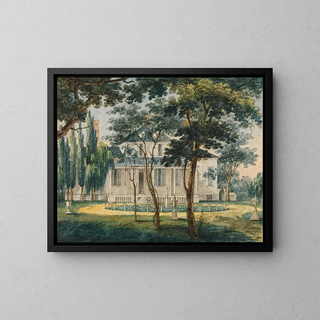 Pavel Petrovich Svinin - A Country Residence Possibly General Moreaus Country House at Morrisville Pennsylvania.webp