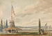 Die erste Aussicht der Reisenden von New York Die Batterie und der Flaggenmast - Pavel Petrovich Svinin — Ansicht des Kunstwerks