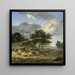 Landschaft mit zwei Jägern - Jan Wijnants — gerahmtes Bild an der Wand