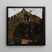 Landschaft mit einer Krähe - Egon Schiele — gerahmtes Bild an der Wand