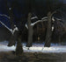 Winterlandschaft bei Nacht mit Hellebardenkämpfer - Henryk Szczygliski — Ansicht des Kunstwerks