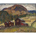 Reproduktion des Gemäldes Sommerlandschaft mit Weideflächen, Studie aus Nordnorwegen - Anna Boberg