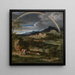 Landschaft mit Heldenmotiv und Regenbogen - Joseph Anton Koch — gerahmtes Bild an der Wand