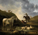 Niederländische Landschaft mit einem grauen Pferd - Aelbert Cuyp — Ansicht des Kunstwerks