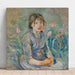 Berthe Morisot's Gemälde Ländliche Mädchen inmitten von Tulpen — Wandpräsentation des Kunstwerks