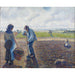 Reproduktion des Gemäldes Bauern auf den Feldern, Éragny - Camille Pissarro