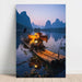 Fischer bei Sonnenuntergang | Naturfotodekoration