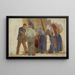Morgendämmerung in Hornbæk, Männer und Frauen beim Handeln - Peder Severin Krøyer — gerahmtes Bild an der Wand