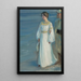 Sommerabend am Strand von Skagen Porträt der Ehefrau des Künstlers - Peder Severin Krøyer — gerahmtes Bild an der Wand