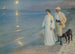 Sommerabend am Strand von Skagen, der Maler und seine Frau - Peder Severin Krøyer — Ansicht des Kunstwerks