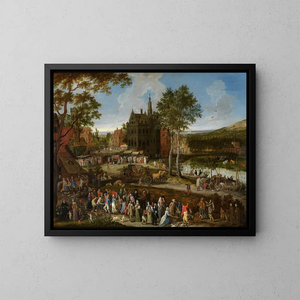 Kermesse flamande - Peeter Gijsels — gerahmtes Bild an der Wand