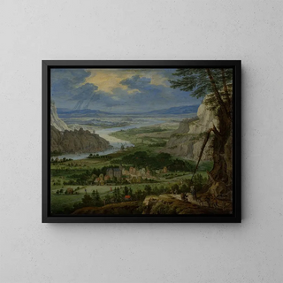 Peeter Gijsels - River Landscape with Travelers.webp