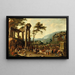 Ein italienisch anmutende Landschaft mit Marktszene - Peeter van Bredael — gerahmtes Bild an der Wand