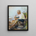 Junge am Ufer - Pekka Halonen — gerahmtes Bild an der Wand