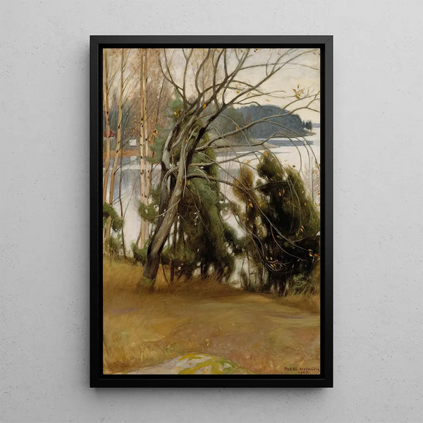 Saule en automne - Pekka Halonen — gerahmtes Bild an der Wand