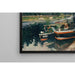 Reproduktion des Gemäldes Péniches à Pontoise - Camille Pissarro