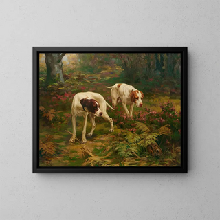 Percival Leonard Rosseau - Two pointers and a hare.webp