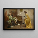 Peg Woffington, die einen exzentrischen Katzenliebhaber besucht - Percy Thomas Macquoid — gerahmtes Bild an der Wand