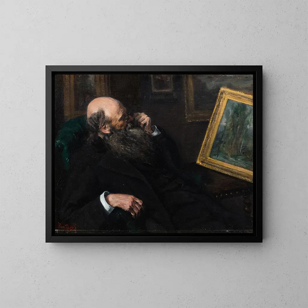Der Kunstliebhaber - Pericles Pantazis — gerahmtes Bild an der Wand