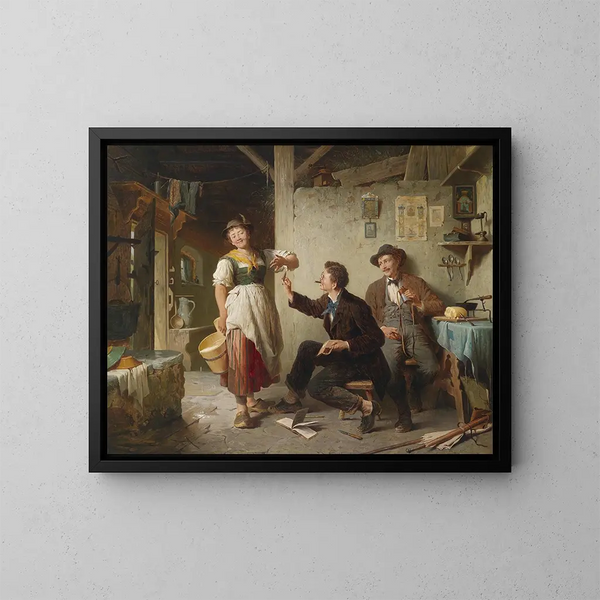La cigare - Peter Baumgartner — gerahmtes Bild an der Wand