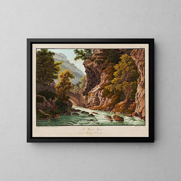 Le Pont de Penne - Peter Birmann — gerahmtes Bild an der Wand