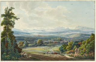 Peter Birmann - Sursee und Umgebung mit Sempachersee und Alpen.webp