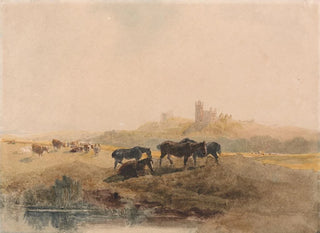 Peter DeWint - Horses Resting in a Meadow near Bolsover Castle.webp