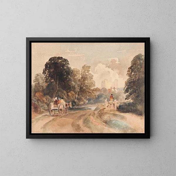 Landschaft - Peter De Wint — gerahmtes Bild an der Wand