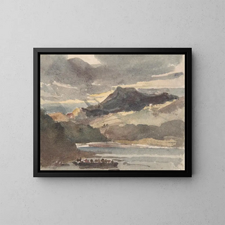 Studie für den Fährmann - Peter De Wint — gerahmtes Bild an der Wand