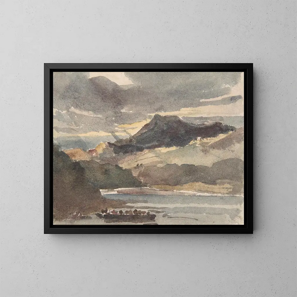 Studie für den Fährmann - Peter De Wint — gerahmtes Bild an der Wand
