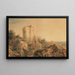 Ansicht des Schlosses von Lympne, Kent - Peter De Wint — gerahmtes Bild an der Wand