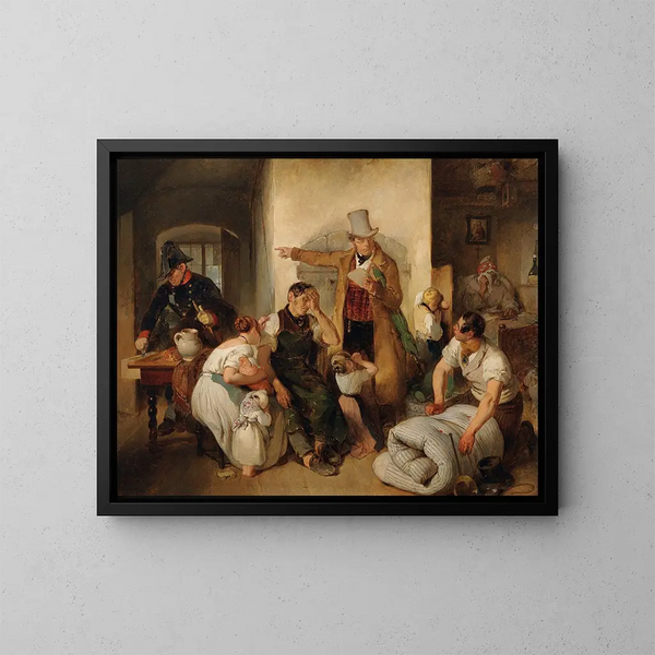 La saisie - Peter Fendi — gerahmtes Bild an der Wand