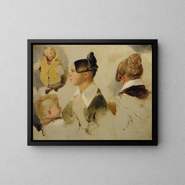 Studien figurativer Kunst - Peter Fendi — gerahmtes Bild an der Wand
