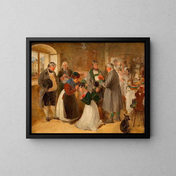 Segen der Mutter - Peter Fendi — gerahmtes Bild an der Wand