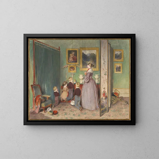 Die Abendgebet - Peter Fendi — gerahmtes Bild an der Wand
