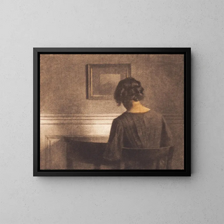 Peter Ilsted - Young girl by a semicircular table.webp