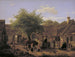 vom Leben auf einem Bauernhof auf Sjælland um Mittag - Peter Julius Larsen — Ansicht des Kunstwerks
