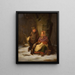 Zwei arme Kinder - Peter Julius Larsen — gerahmtes Bild an der Wand